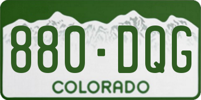 CO license plate 880DQG