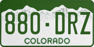 CO license plate 880DRZ