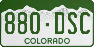 CO license plate 880DSC