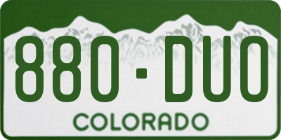 CO license plate 880DUO