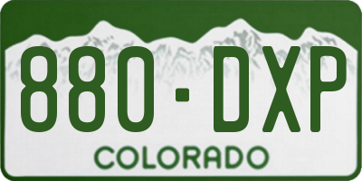 CO license plate 880DXP