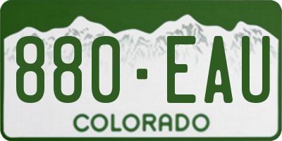 CO license plate 880EAU