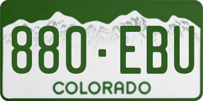 CO license plate 880EBU