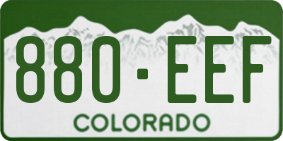 CO license plate 880EEF
