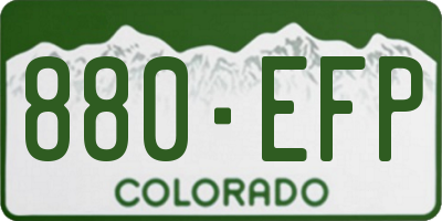 CO license plate 880EFP