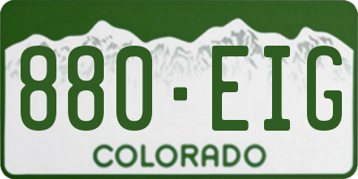 CO license plate 880EIG