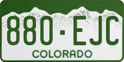 CO license plate 880EJC