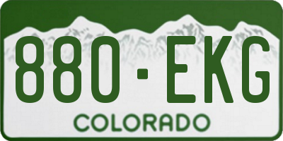 CO license plate 880EKG