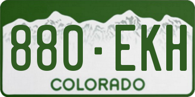 CO license plate 880EKH