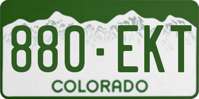 CO license plate 880EKT