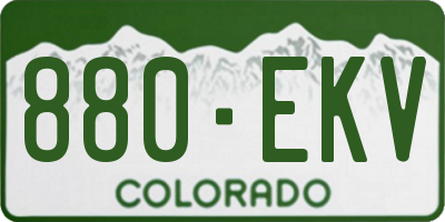 CO license plate 880EKV