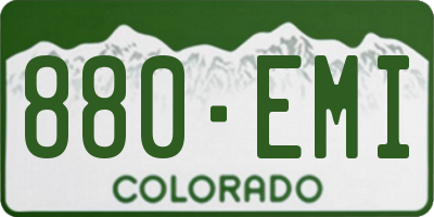 CO license plate 880EMI