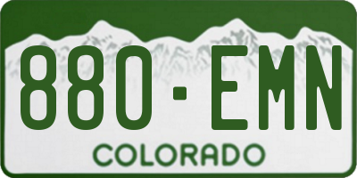 CO license plate 880EMN