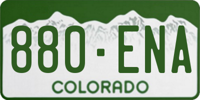 CO license plate 880ENA