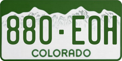 CO license plate 880EOH