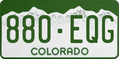 CO license plate 880EQG