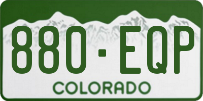 CO license plate 880EQP