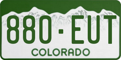 CO license plate 880EUT