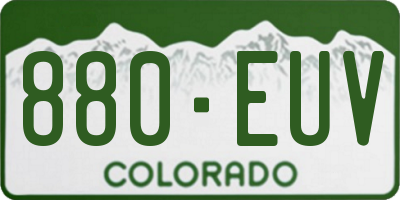 CO license plate 880EUV