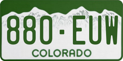 CO license plate 880EUW