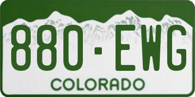 CO license plate 880EWG