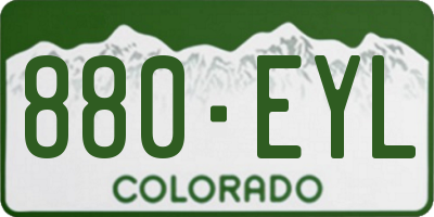 CO license plate 880EYL
