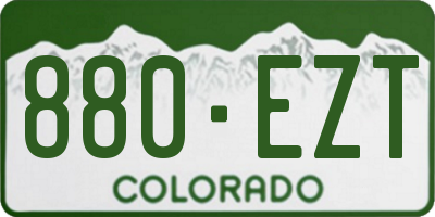 CO license plate 880EZT