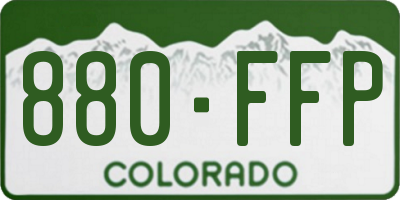 CO license plate 880FFP