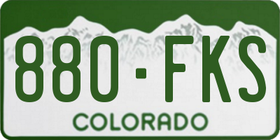 CO license plate 880FKS
