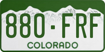 CO license plate 880FRF