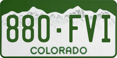 CO license plate 880FVI