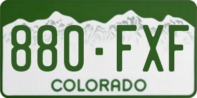 CO license plate 880FXF