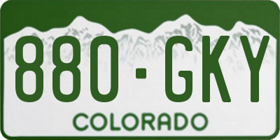 CO license plate 880GKY