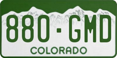 CO license plate 880GMD