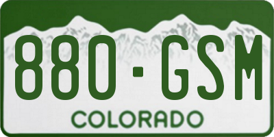 CO license plate 880GSM