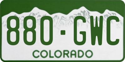 CO license plate 880GWC