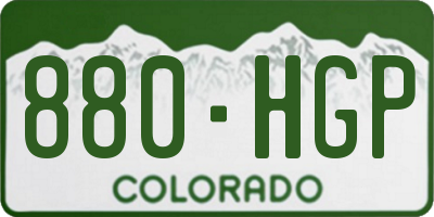 CO license plate 880HGP