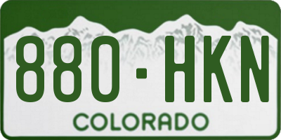 CO license plate 880HKN
