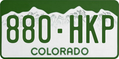 CO license plate 880HKP