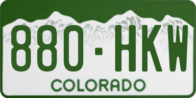 CO license plate 880HKW