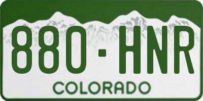 CO license plate 880HNR
