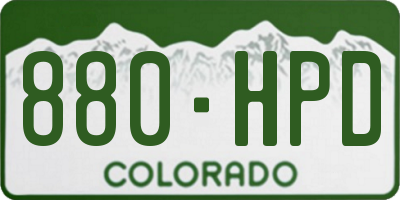 CO license plate 880HPD