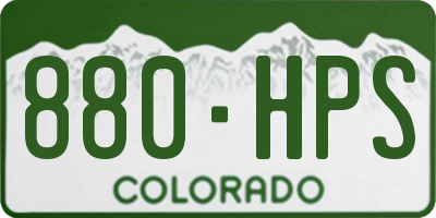 CO license plate 880HPS