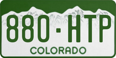 CO license plate 880HTP
