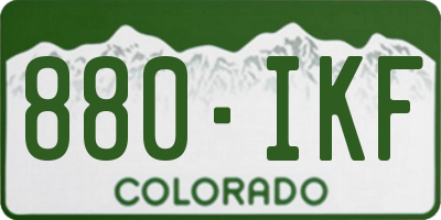 CO license plate 880IKF