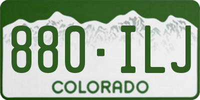 CO license plate 880ILJ