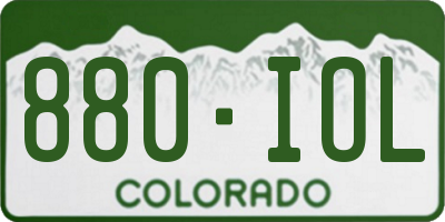 CO license plate 880IOL
