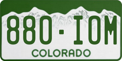 CO license plate 880IOM