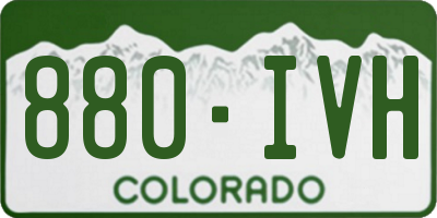 CO license plate 880IVH