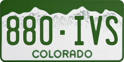 CO license plate 880IVS